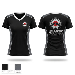 Womens Short Sleeve Vneck Shirt, Women’s Jiu Jitsu Collective, , Teamtime, Team time, sublimation, custom sports apparel, team uniforms, spirit wear, spiritwear, sports uniforms, custom shirts, team store, custom team store, fundraiser sports, apparel fundraiser
