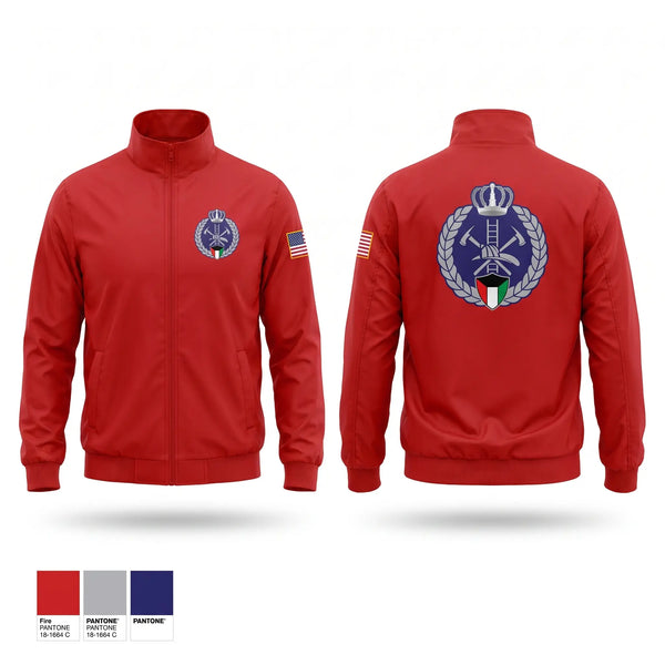 Windbreaker, Kuwait fire force, Fire Department, Teamtime, Team time, sublimation, custom sports apparel, team uniforms, spirit wear, spiritwear, sports uniforms, custom shirts, team store, custom team store, fundraiser sports, apparel fundraiser