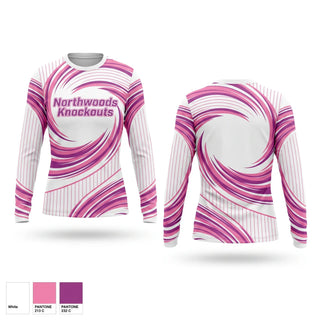 Long Sleeve Performance Shirt, Northwoods Knockouts, Softball, Teamtime, Team time, sublimation, custom sports apparel, team uniforms, spirit wear, spiritwear, sports uniforms, custom shirts, team store, custom team store, fundraiser sports, apparel fundraiser