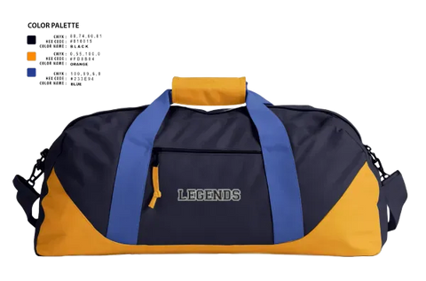 Duffle Bag, Legends, Softball, Teamtime, Team time, sublimation, custom sports apparel, team uniforms, spirit wear, spiritwear, sports uniforms, custom shirts, team store, custom team store, fundraiser sports, apparel fundraiser
