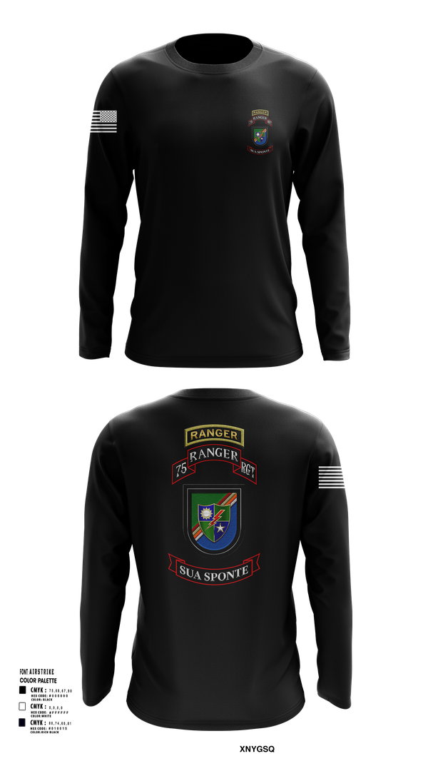 Long Sleeve Performance Shirt, 3rd/75th Ranger Regiment, , Teamtime, Team time, sublimation, custom sports apparel, team uniforms, spirit wear, spiritwear, sports uniforms, custom shirts, team store, custom team store, fundraiser sports, apparel fundraiser