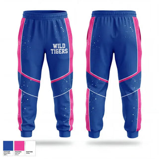 Sweatpants, Wild Tigers, Women's Basketball, Teamtime, Team time, sublimation, custom sports apparel, team uniforms, spirit wear, spiritwear, sports uniforms, custom shirts, team store, custom team store, fundraiser sports, apparel fundraiser