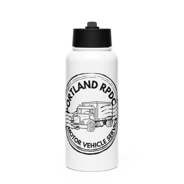 USPS 47043288 Stainless Steel Water Bottle with a Straw Lid