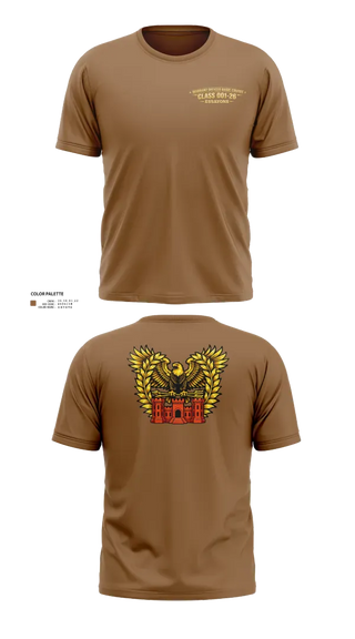 Old School Cotton Feel Shirt, Engineer WOBC Class 26-001, Army, Teamtime, Team time, sublimation, custom sports apparel, team uniforms, spirit wear, spiritwear, sports uniforms, custom shirts, team store, custom team store, fundraiser sports, apparel fundraiser