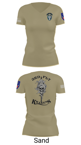Womens Short Sleeve Vneck Shirt, , Army, Teamtime, Team time, sublimation, custom sports apparel, team uniforms, spirit wear, spiritwear, sports uniforms, custom shirts, team store, custom team store, fundraiser sports, apparel fundraiser