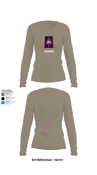 Womens Long Sleeve Vneck Shirt, 204thFSC, National Guard, Teamtime, Team time, sublimation, custom sports apparel, team uniforms, spirit wear, spiritwear, sports uniforms, custom shirts, team store, custom team store, fundraiser sports, apparel fundraiser