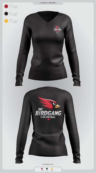 Derby City Birdgang 3850834 Women's Long Sleeve V-neck Shirt - 2