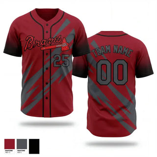 Full Button Baseball Jersey, Boro BravesBoro braves, Baseball, Teamtime, Team time, sublimation, custom sports apparel, team uniforms, spirit wear, spiritwear, sports uniforms, custom shirts, team store, custom team store, fundraiser sports, apparel fundraiser