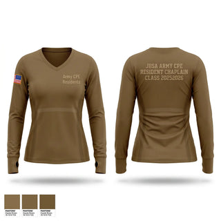 Womens Long Sleeve Vneck Shirt, Army CPE Residents, Army, Teamtime, Team time, sublimation, custom sports apparel, team uniforms, spirit wear, spiritwear, sports uniforms, custom shirts, team store, custom team store, fundraiser sports, apparel fundraiser