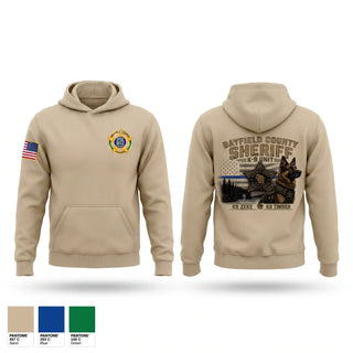 Hoodie, Bayfield County Sheriff K9 Unit, Police, Teamtime, Team time, sublimation, custom sports apparel, team uniforms, spirit wear, spiritwear, sports uniforms, custom shirts, team store, custom team store, fundraiser sports, apparel fundraiser