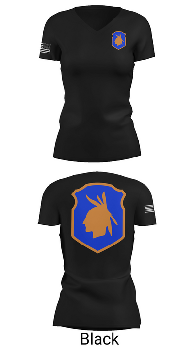 98th training div 48572159 Women's Short Sleeve V-neck Shirt - 28
