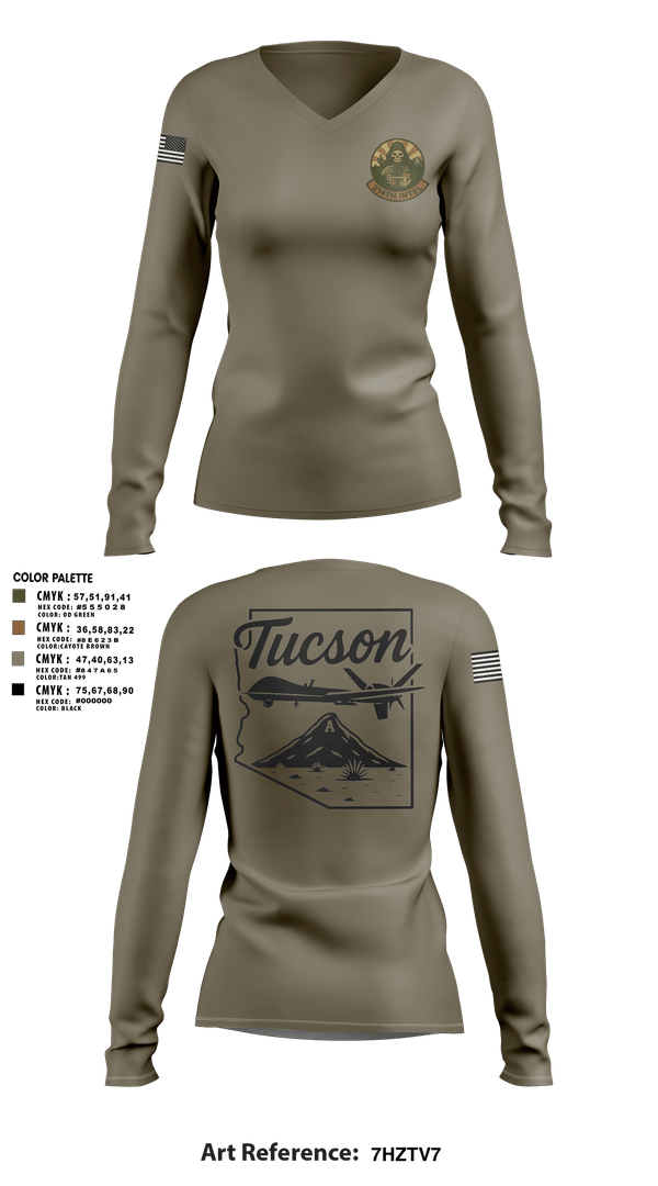 Womens Long Sleeve Vneck Shirt, 214 Intel, Air Force, Teamtime, Team time, sublimation, custom sports apparel, team uniforms, spirit wear, spiritwear, sports uniforms, custom shirts, team store, custom team store, fundraiser sports, apparel fundraiser