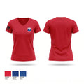 National Ski Patrol Eastern Division Safety Team Women's Short Sleeve V-neck Shirt - 1