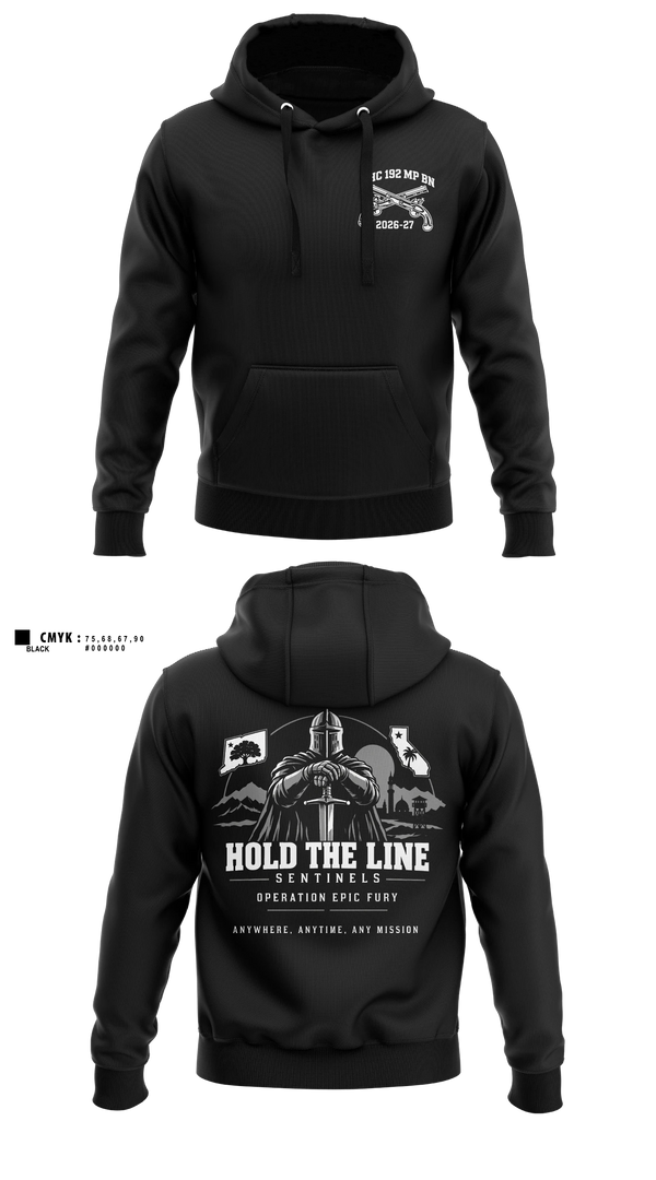 Hoodie, 192nd MP BN, Army, Teamtime, Team time, sublimation, custom sports apparel, team uniforms, spirit wear, spiritwear, sports uniforms, custom shirts, team store, custom team store, fundraiser sports, apparel fundraiser