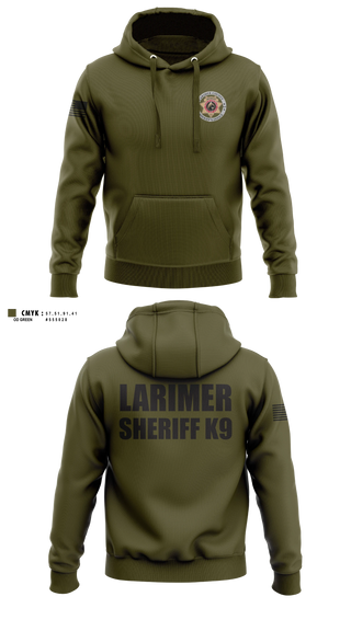 Hoodie, Larimer County Sheriff K9, Police, Teamtime, Team time, sublimation, custom sports apparel, team uniforms, spirit wear, spiritwear, sports uniforms, custom shirts, team store, custom team store, fundraiser sports, apparel fundraiser