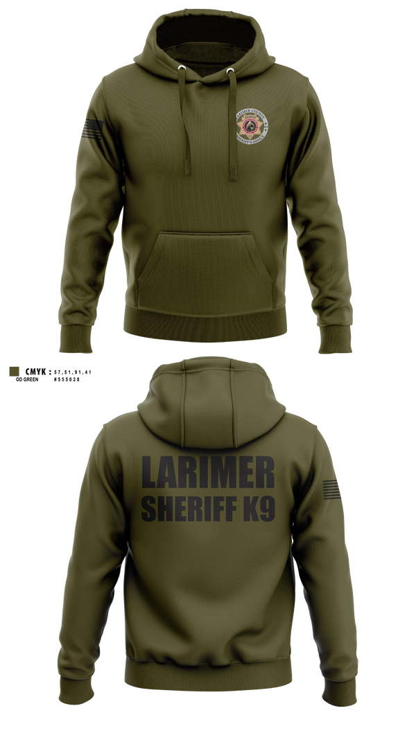 Hoodie, Larimer County Sheriff K9, Police, Teamtime, Team time, sublimation, custom sports apparel, team uniforms, spirit wear, spiritwear, sports uniforms, custom shirts, team store, custom team store, fundraiser sports, apparel fundraiser