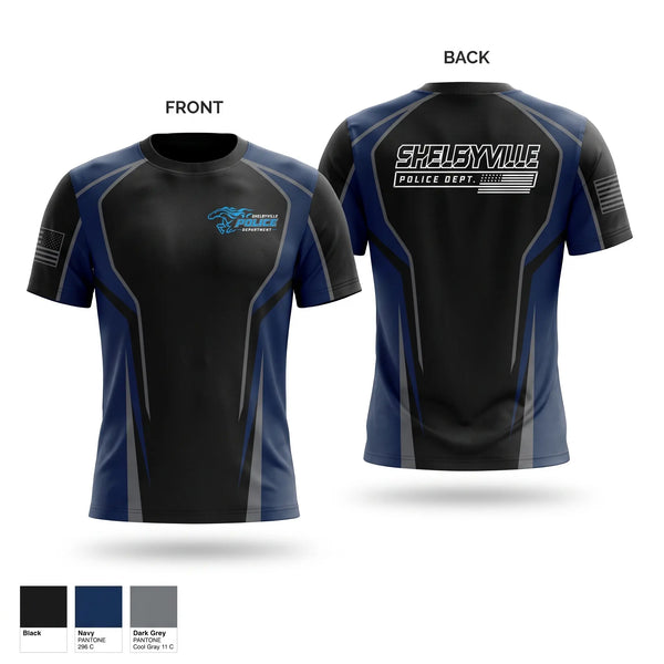 Short Sleeve Performance Shirt, Shelbyville Police Department (KY), Police, Teamtime, Team time, sublimation, custom sports apparel, team uniforms, spirit wear, spiritwear, sports uniforms, custom shirts, team store, custom team store, fundraiser sports, apparel fundraiser