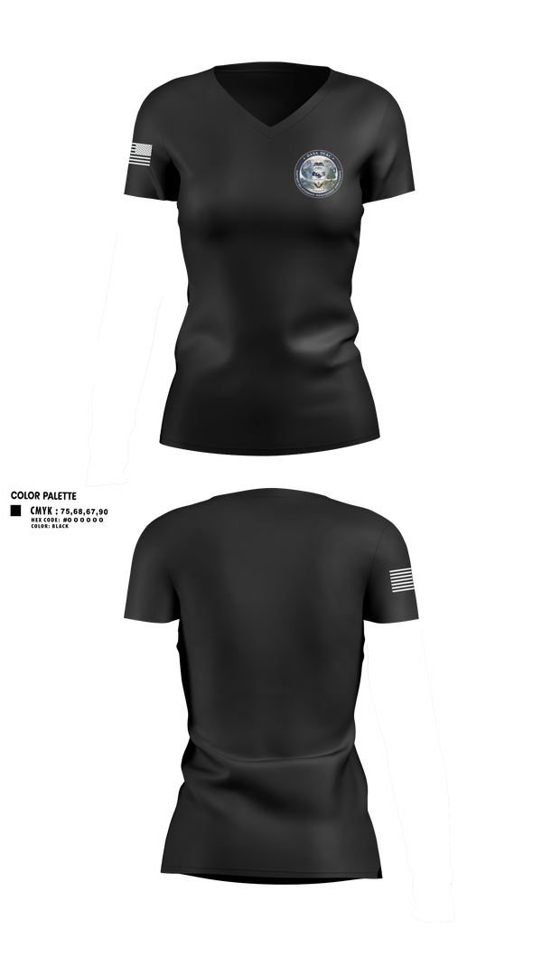 Womens Short Sleeve Vneck Shirt, DASA DE&C Partner Relationship Management, , Teamtime, Team time, sublimation, custom sports apparel, team uniforms, spirit wear, spiritwear, sports uniforms, custom shirts, team store, custom team store, fundraiser sports, apparel fundraiser