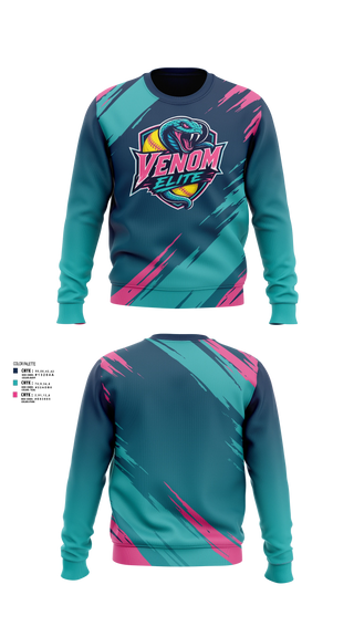 Crew Neck Sweatshirt, Venom Elite, Softball, Teamtime, Team time, sublimation, custom sports apparel, team uniforms, spirit wear, spiritwear, sports uniforms, custom shirts, team store, custom team store, fundraiser sports, apparel fundraiser