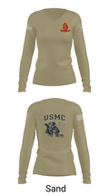 1st Bn 2mar 2nd MarDiv 35824328 Women's Long Sleeve V-neck Shirt - 97