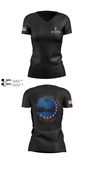 Womens Short Sleeve Vneck Shirt, Pathfinders, Navy, Teamtime, Team time, sublimation, custom sports apparel, team uniforms, spirit wear, spiritwear, sports uniforms, custom shirts, team store, custom team store, fundraiser sports, apparel fundraiser