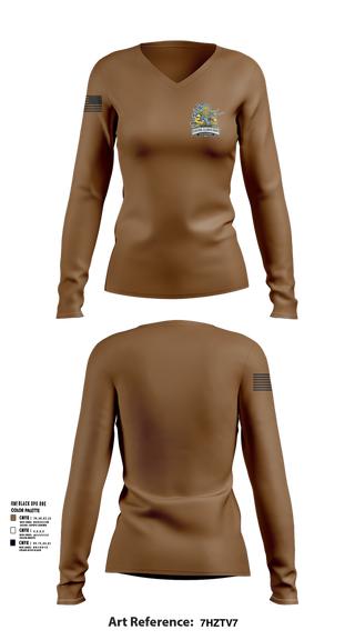 Womens Long Sleeve Vneck Shirt, Central Illinois Army Recruiting Company, , Teamtime, Team time, sublimation, custom sports apparel, team uniforms, spirit wear, spiritwear, sports uniforms, custom shirts, team store, custom team store, fundraiser sports, apparel fundraiser