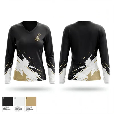 Warren G. Harding High School Baseball 44679717 Women's Long Sleeve V-neck Shirt - 1