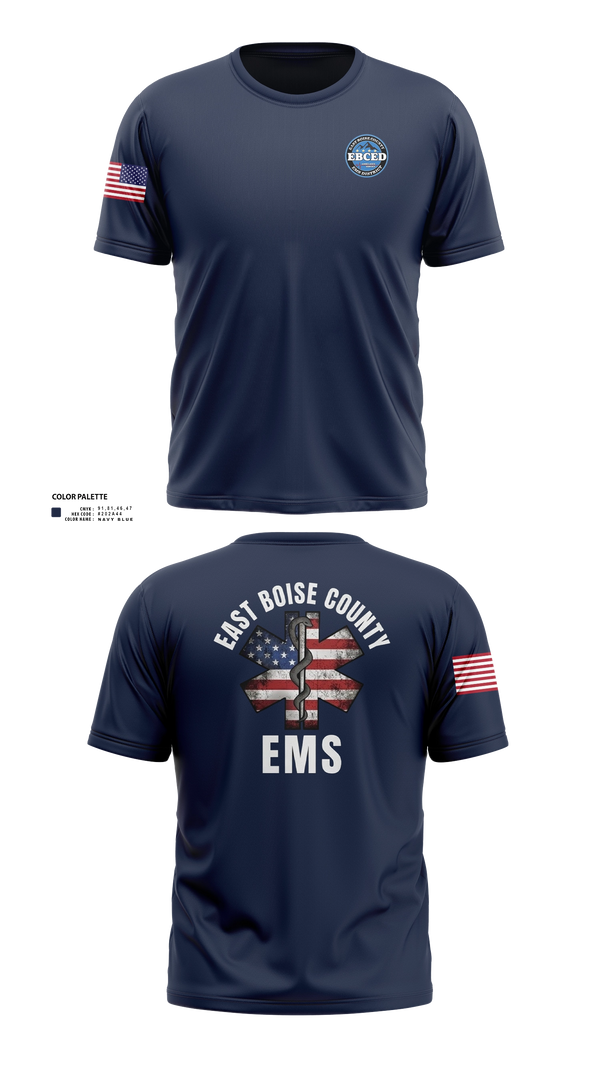 Old School Cotton Feel Shirt, East Boise county EMS, EMS/EMT, Teamtime, Team time, sublimation, custom sports apparel, team uniforms, spirit wear, spiritwear, sports uniforms, custom shirts, team store, custom team store, fundraiser sports, apparel fundraiser