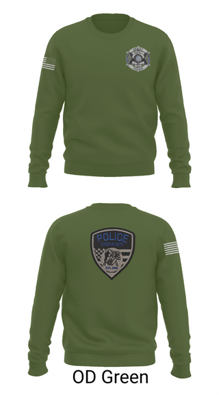 Crew Neck Sweatshirt, Dewey Police Department, , Teamtime, Team time, sublimation, custom sports apparel, team uniforms, spirit wear, spiritwear, sports uniforms, custom shirts, team store, custom team store, fundraiser sports, apparel fundraiser