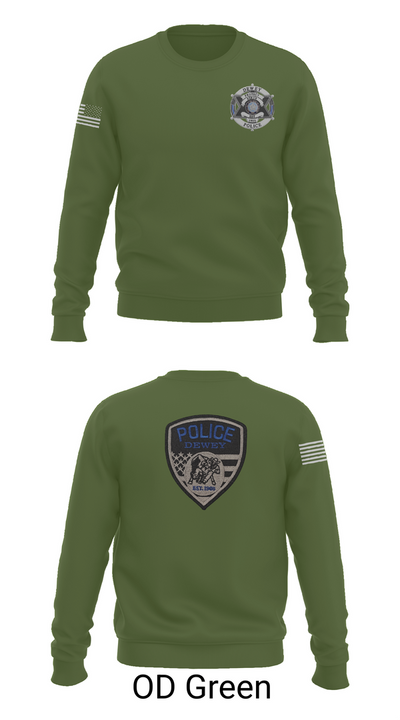 Dewey Police Department 16354640 Crew Neck Sweatshirt - 43