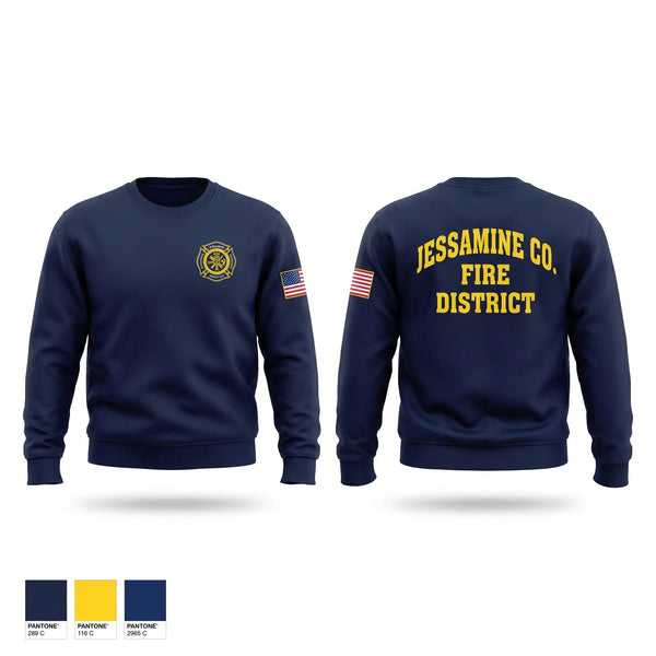 Crew Neck Sweatshirt, Jessamine county fire, Fire Department, Teamtime, Team time, sublimation, custom sports apparel, team uniforms, spirit wear, spiritwear, sports uniforms, custom shirts, team store, custom team store, fundraiser sports, apparel fundraiser