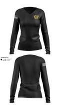 Arlington Hall Minuteman Silver Chapter - USAWOA 37500599 Women's Long Sleeve V-neck Shirt - 21