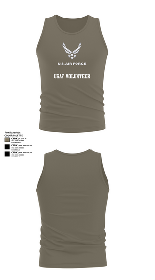 Tank Top, USAF Volunteer, Air Force, Teamtime, Team time, sublimation, custom sports apparel, team uniforms, spirit wear, spiritwear, sports uniforms, custom shirts, team store, custom team store, fundraiser sports, apparel fundraiser