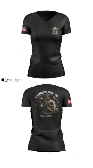 Womens Short Sleeve Vneck Shirt, Port Of Portland Police K9, Police, Teamtime, Team time, sublimation, custom sports apparel, team uniforms, spirit wear, spiritwear, sports uniforms, custom shirts, team store, custom team store, fundraiser sports, apparel fundraiser