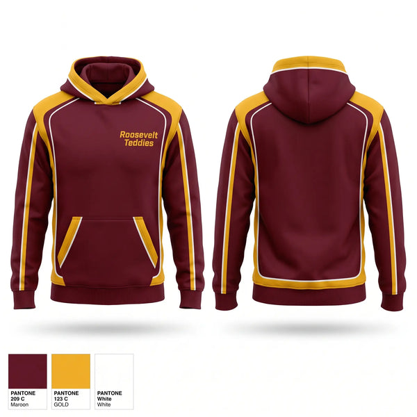 Hoodie, Roosevelt Teddies, Women's Basketball, Teamtime, Team time, sublimation, custom sports apparel, team uniforms, spirit wear, spiritwear, sports uniforms, custom shirts, team store, custom team store, fundraiser sports, apparel fundraiser