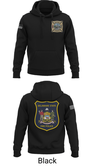 Hoodie, Delaware State Fire Police, Police, Teamtime, Team time, sublimation, custom sports apparel, team uniforms, spirit wear, spiritwear, sports uniforms, custom shirts, team store, custom team store, fundraiser sports, apparel fundraiser