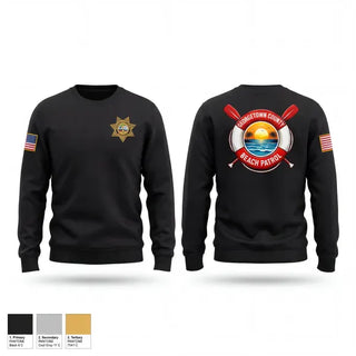 Crew Neck Sweatshirt, Georgetown County Beach Patrol, Police, Teamtime, Team time, sublimation, custom sports apparel, team uniforms, spirit wear, spiritwear, sports uniforms, custom shirts, team store, custom team store, fundraiser sports, apparel fundraiser