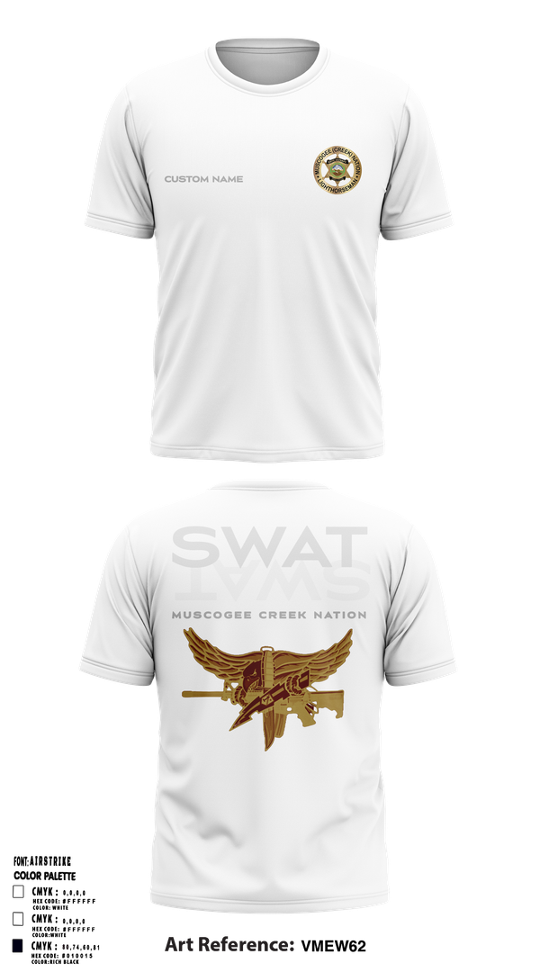 Short Sleeve Performance Shirt, Muscogee Creek Nation SWAT, , Teamtime, Team time, sublimation, custom sports apparel, team uniforms, spirit wear, spiritwear, sports uniforms, custom shirts, team store, custom team store, fundraiser sports, apparel fundraiser