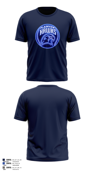 Plainview Hawks Short Sleeve Performance Shirt - 42