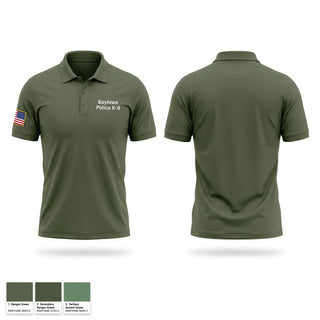 Short Sleeve Performance Polo, Baytown Police K-9, Police, Teamtime, Team time, sublimation, custom sports apparel, team uniforms, spirit wear, spiritwear, sports uniforms, custom shirts, team store, custom team store, fundraiser sports, apparel fundraiser