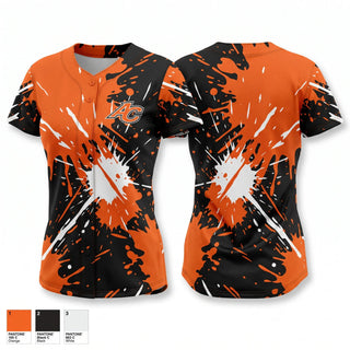 Two Button Softball Jersey, Blaze, Softball, Teamtime, Team time, sublimation, custom sports apparel, team uniforms, spirit wear, spiritwear, sports uniforms, custom shirts, team store, custom team store, fundraiser sports, apparel fundraiser