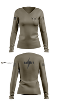 Caldwell County SWAT 66540409 Women's Long Sleeve V-neck Shirt - 2