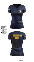 San Leon Volunteer Fire Department Women's Short Sleeve V-neck Shirt - 5