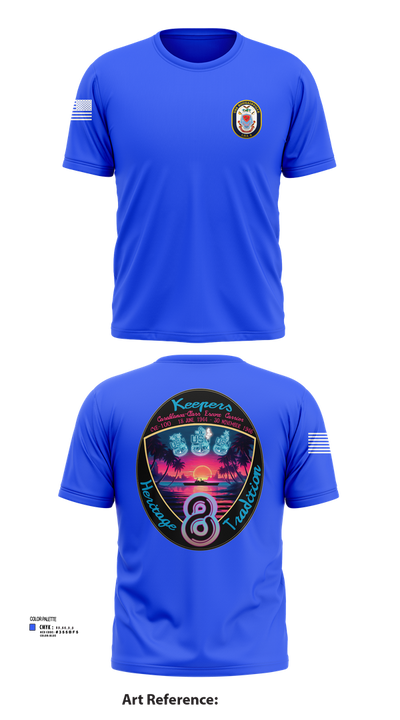 USS Bougainville CPO 89131174 Short Sleeve Performance Shirt - 103