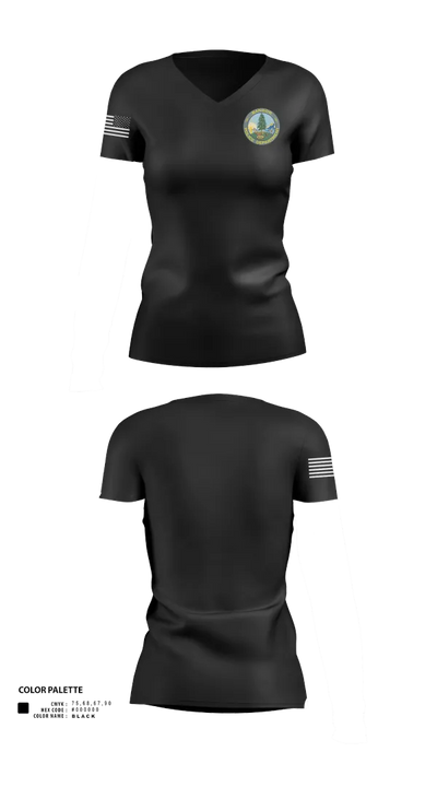 Bangor PD 19370078 Women's Short Sleeve V-neck Shirt - 21