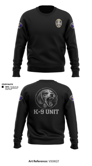 Crew Neck Sweatshirt, Farmersville PD, Police, Teamtime, Team time, sublimation, custom sports apparel, team uniforms, spirit wear, spiritwear, sports uniforms, custom shirts, team store, custom team store, fundraiser sports, apparel fundraiser