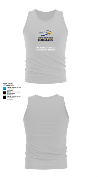 Tank Top, Mt. Bethel Christian Academy Golf Program, Golf, Teamtime, Team time, sublimation, custom sports apparel, team uniforms, spirit wear, spiritwear, sports uniforms, custom shirts, team store, custom team store, fundraiser sports, apparel fundraiser