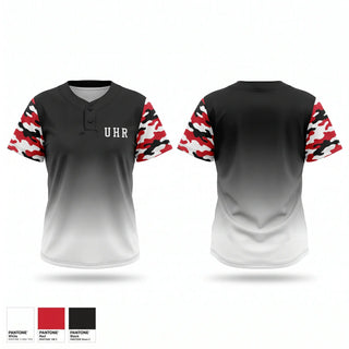 Two Button Softball Jersey, U H R, Softball, Teamtime, Team time, sublimation, custom sports apparel, team uniforms, spirit wear, spiritwear, sports uniforms, custom shirts, team store, custom team store, fundraiser sports, apparel fundraiser