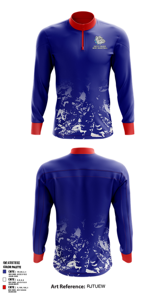 Quarter Zip Jacket, Pretty Prairie Boys Basketball, Men's Basketball, Teamtime, Team time, sublimation, custom sports apparel, team uniforms, spirit wear, spiritwear, sports uniforms, custom shirts, team store, custom team store, fundraiser sports, apparel fundraiser
