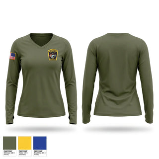 Womens Long Sleeve Vneck Shirt, Boston Police Harbor Patrol Unit, Police, Teamtime, Team time, sublimation, custom sports apparel, team uniforms, spirit wear, spiritwear, sports uniforms, custom shirts, team store, custom team store, fundraiser sports, apparel fundraiser